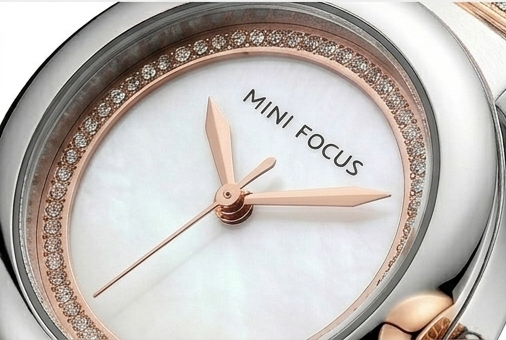 Silver Mother of Pearl Small Round Dial Watch for Women
