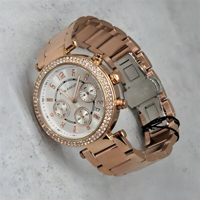 Mini Focus MF0497L.08 Diamond Chronograph – Imperial Rose Gold Radiance