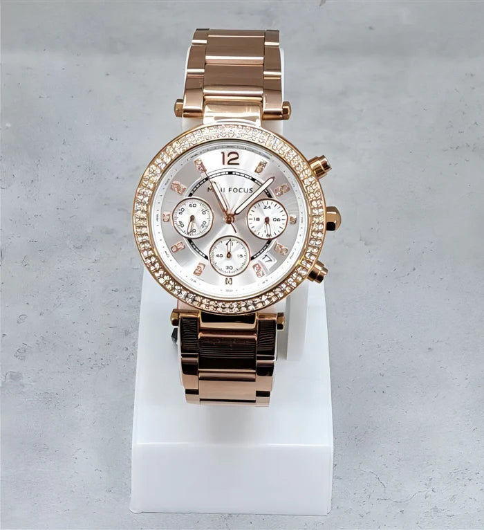 Mini Focus MF0497L.08 Diamond Chronograph – Imperial Rose Gold Radiance