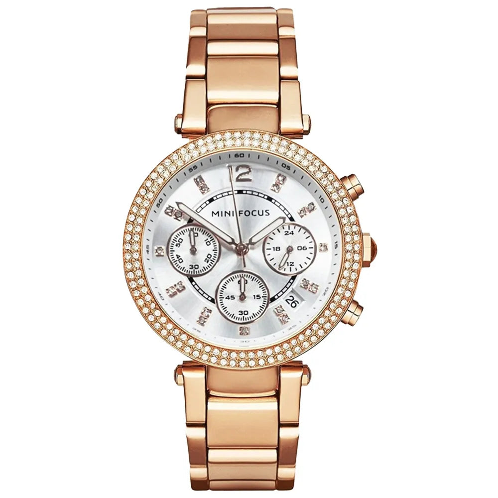Mini Focus MF0497L.08 Diamond Chronograph – Imperial Rose Gold Radiance