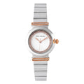 Silver Mother of Pearl Small Round Dial Watch for Women