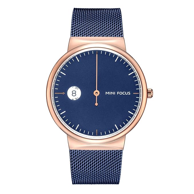 Mini Focus MF0182G.03 One Hand Watch with Date and Hour display - Blue