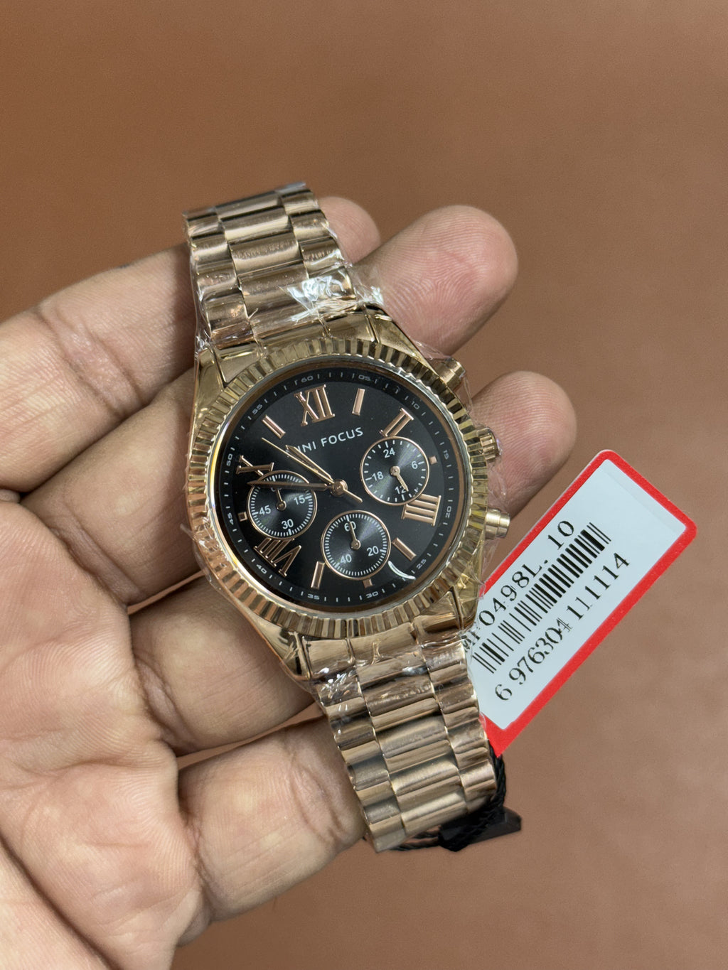 Mini Focus MF0498L.10 Heritage Crown Series in Rose Gold & Black