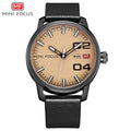 Classic Leather Watch for Men - Earth Dial With Date Display