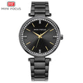 Mini Focus MF0031L.02 Midnight Glam Crystal Edition – Black Dial Women’s Elegant Watch with Gold Accents