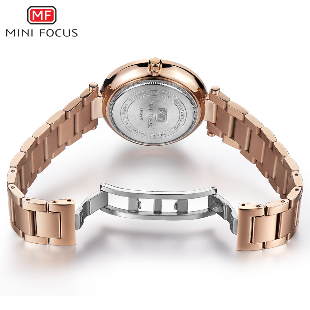 Mini Focus MF0031L.04 Rose Gold Crystal Radiance – Elegant Women’s Bracelet Watch