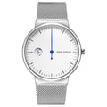 Mini Focus MF0182G.01 One Hand Watch with Date and Hour display - Silver