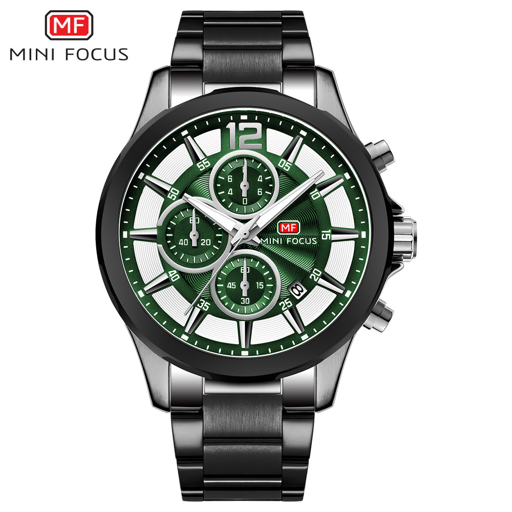 Mini Focus MF0237G.03 – a modern men’s stainless steel chronograph quartz watch