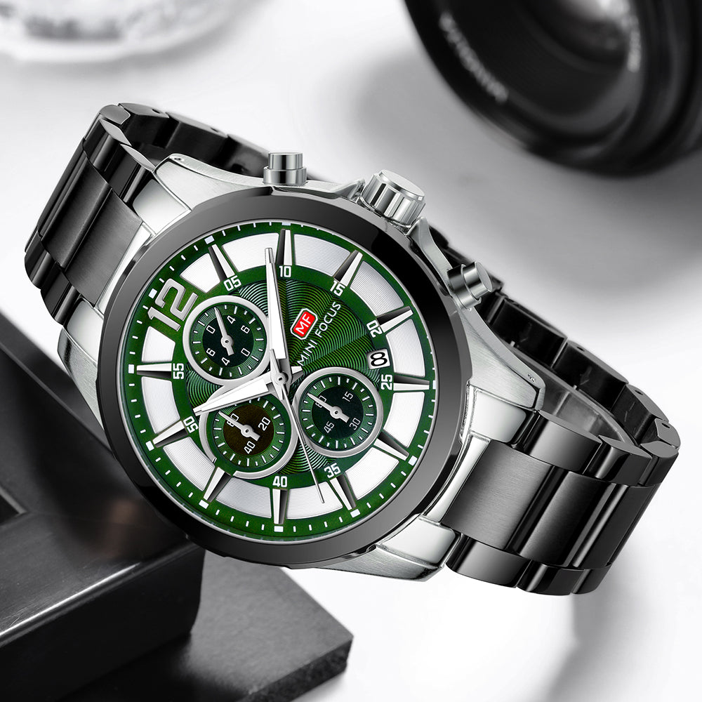 Mini Focus MF0237G.03 – a modern men’s stainless steel chronograph quartz watch