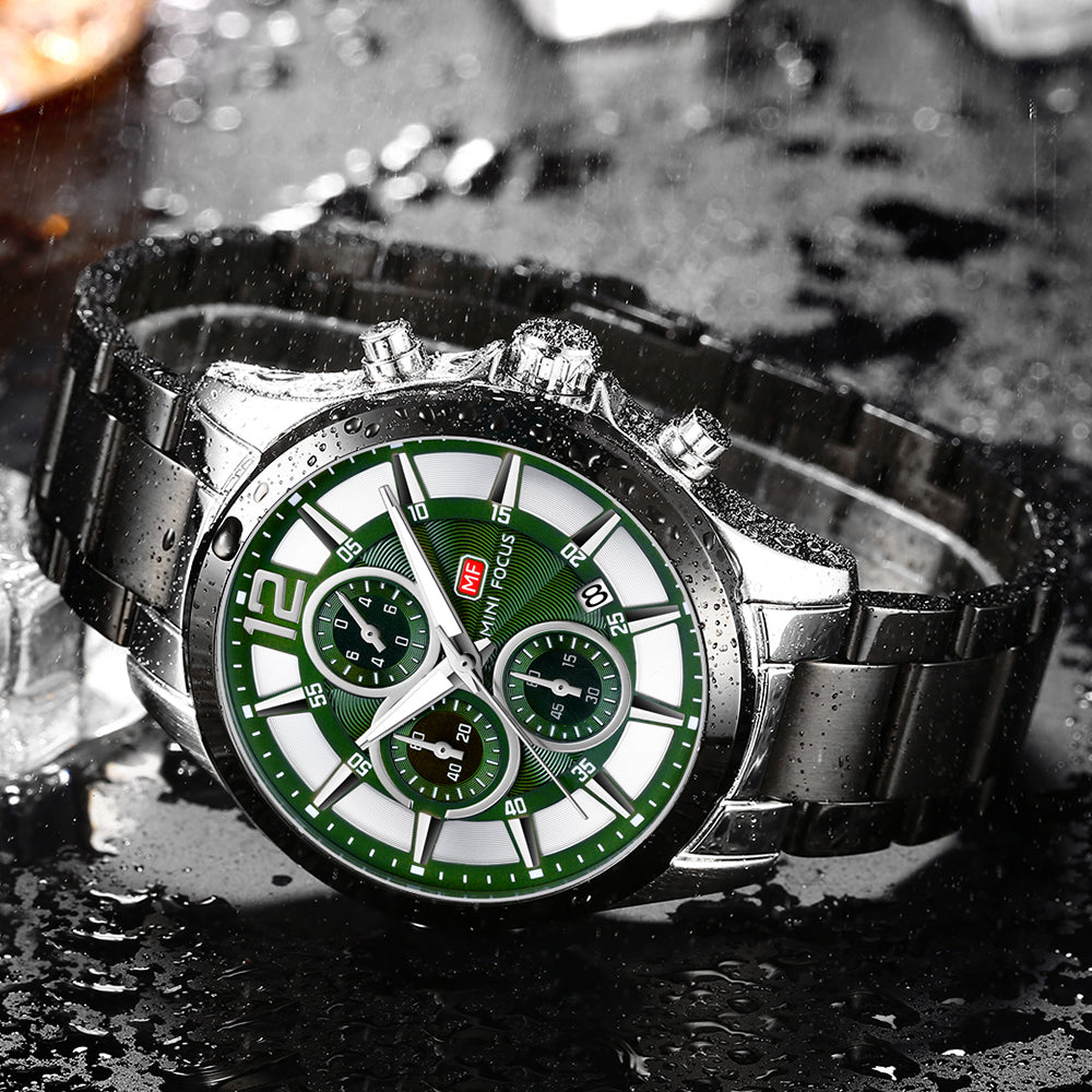 Mini Focus MF0237G.03 – a modern men’s stainless steel chronograph quartz watch