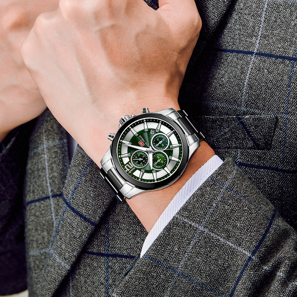 Mini Focus MF0237G.03 – a modern men’s stainless steel chronograph quartz watch