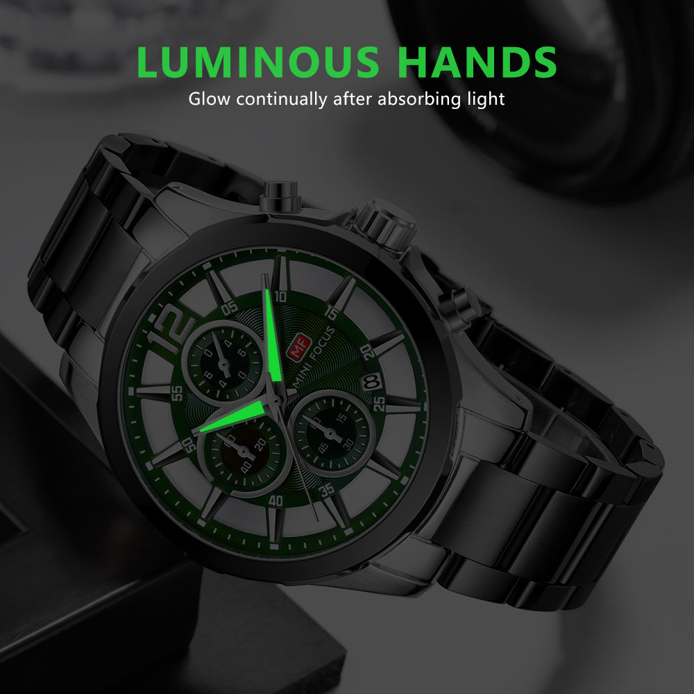 Mini Focus MF0237G.04 – a modern men’s stainless steel chronograph quartz watch