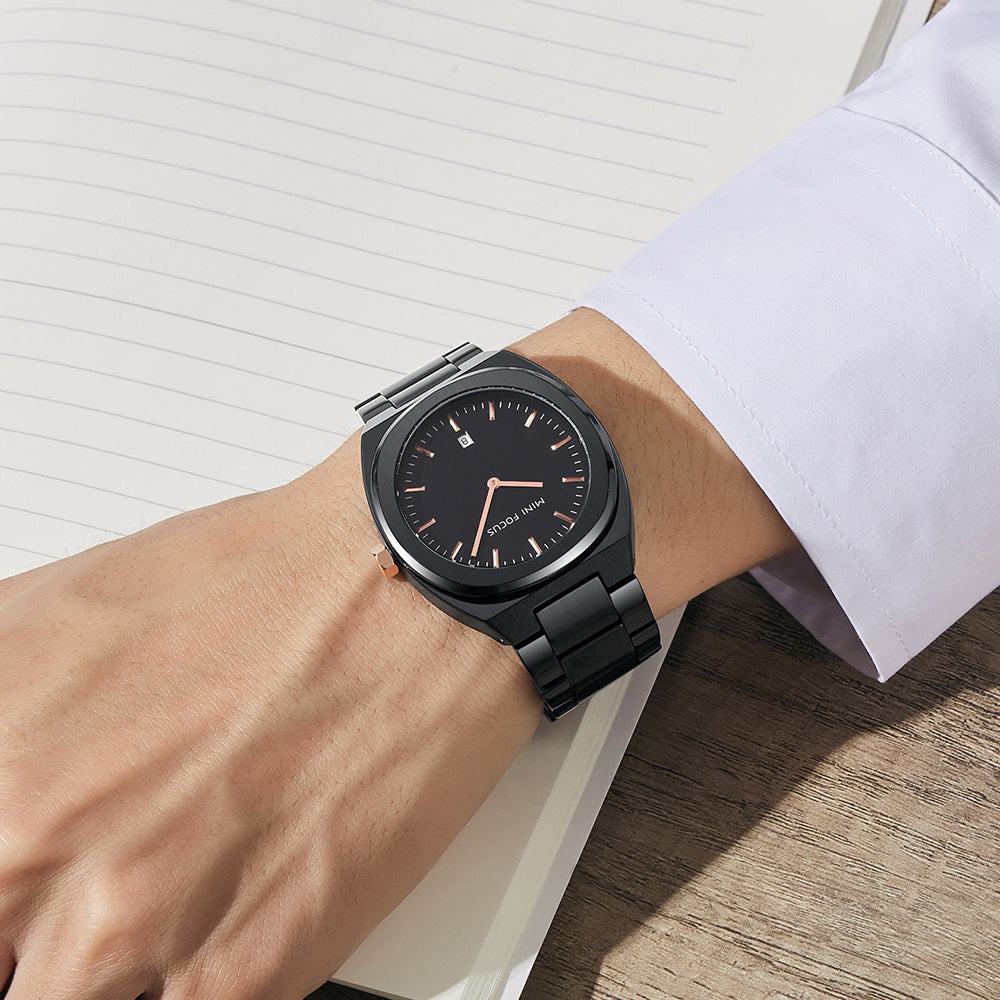 Mini Focus MF0319G.04 Classic Black Dress Watch for Men