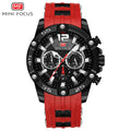 Mini Focus MF0349G.04 Maverick Red Sports Watch with chronograph dial and Silicon belt