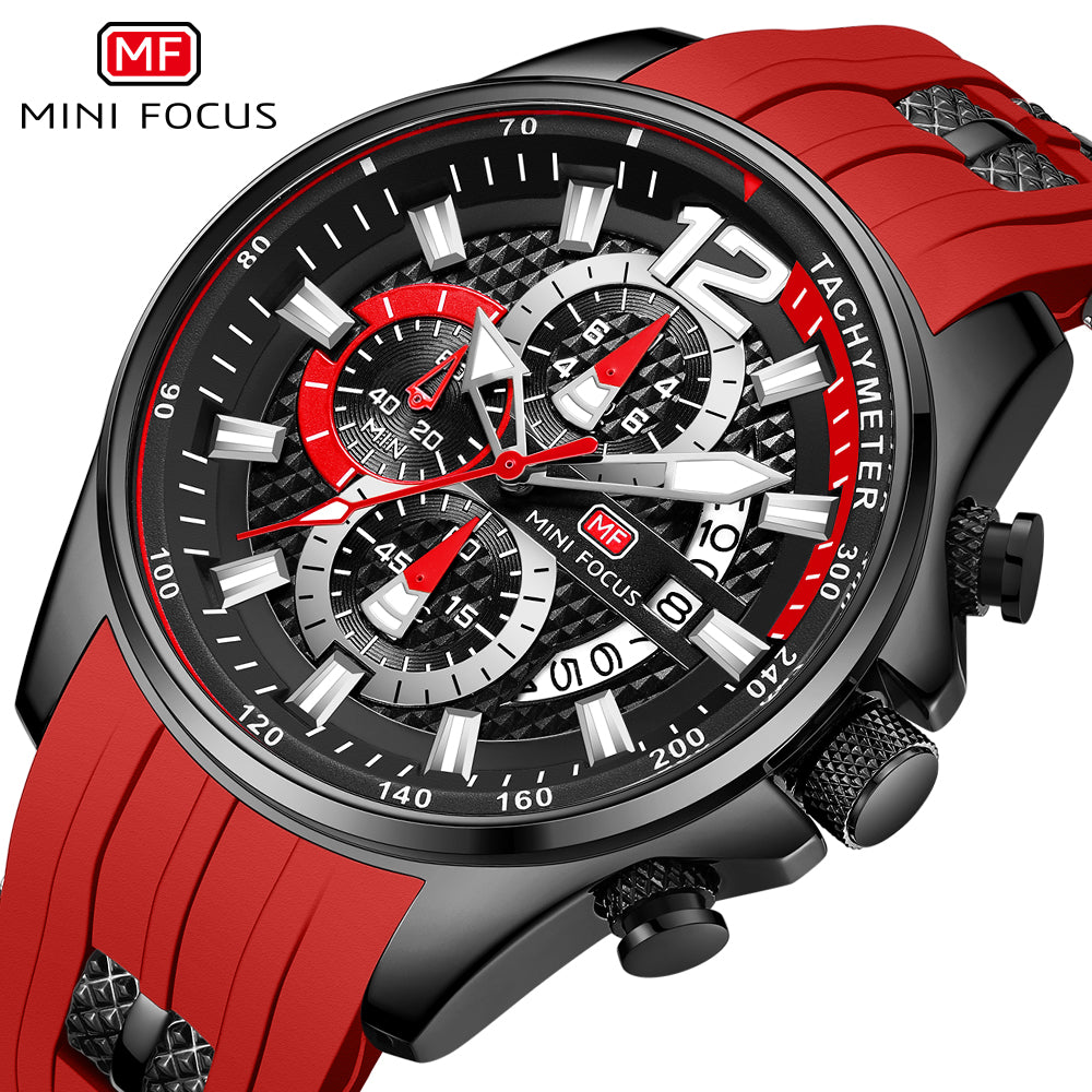 Mini Focus MF0350G.04 Nitro Red Chronograph Sports Watch for Men