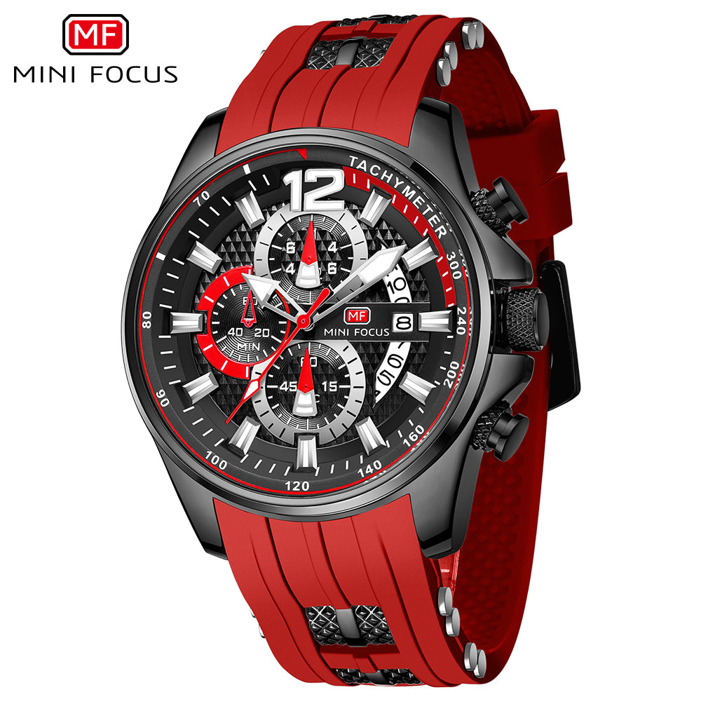 Mini Focus MF0350G.04 Nitro Red Chronograph Sports Watch for Men