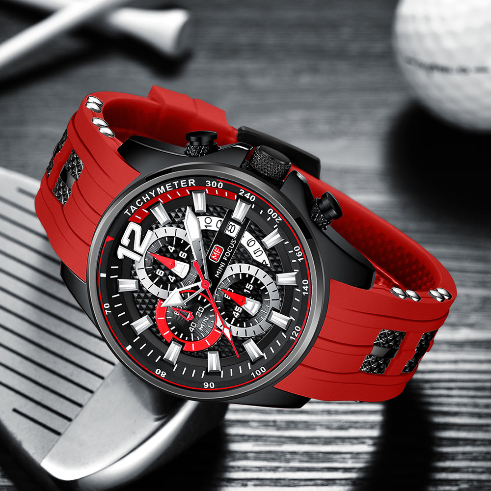 Mini Focus MF0350G.04 Nitro Red Chronograph Sports Watch for Men
