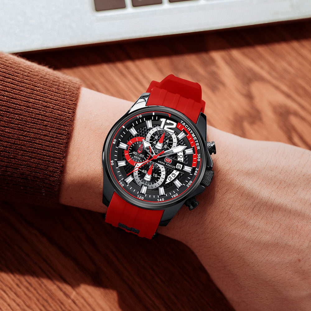 Mini Focus MF0350G.04 Nitro Red Chronograph Sports Watch for Men