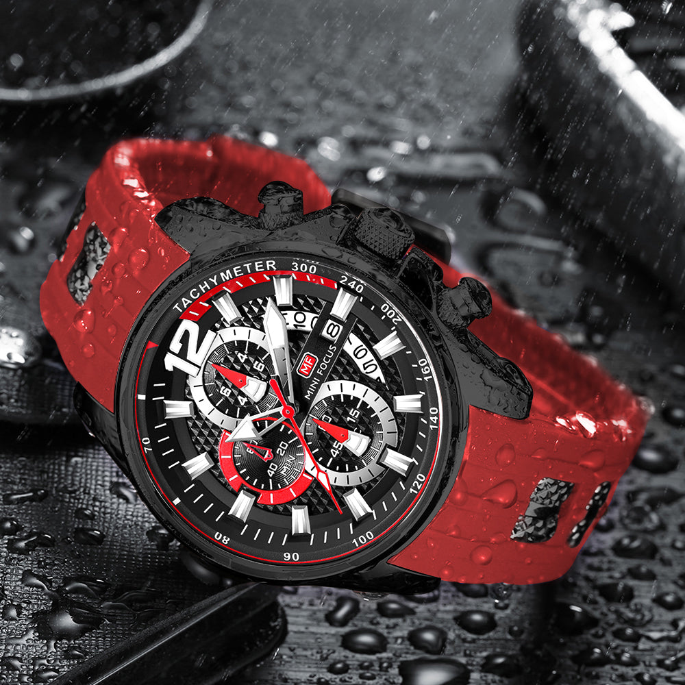 Mini Focus MF0350G.04 Nitro Red Chronograph Sports Watch for Men