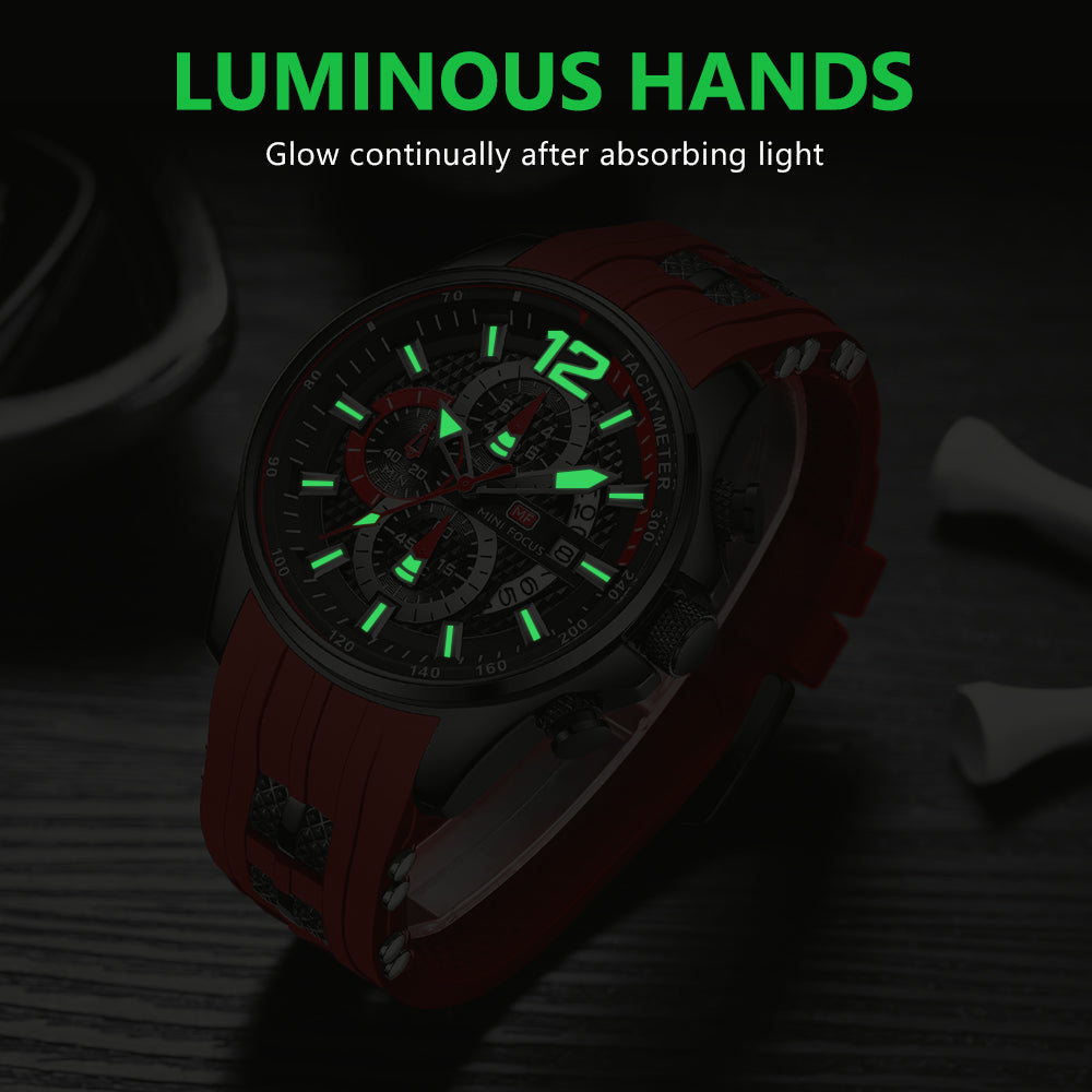 Mini Focus MF0350G.04 Nitro Red Chronograph Sports Watch for Men