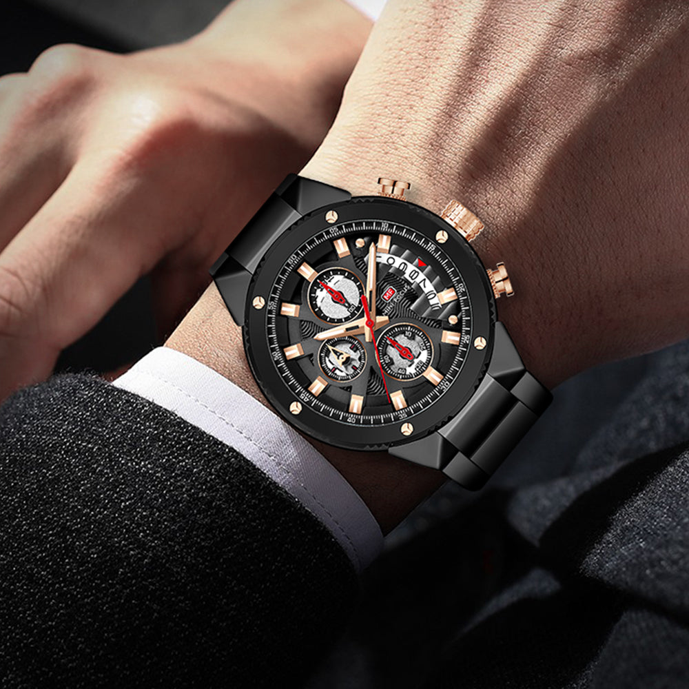Mini Focus MF0397G.05 BLACK METAL STRAP WITH BLACK DIAL