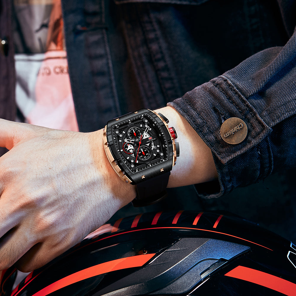 Mini Focus MF0399G.03 Tactical Eclipse Chronograph – Rose Gold Edge & Midnight Dominance