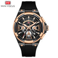 Mini Focus MF0402G.01 Elite Naval Aviator Chronograph – Rose Gold Precision & Stealth Black Silicone