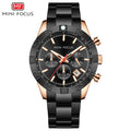 Mini Focus MF0416G.04 Black Chronograph Watch for Men with Date Display