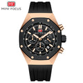 Mini Focus MF0417G.01 Stealth Tachymeter Chronograph – Rose Gold Surge & Onyx Silicone Command
