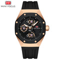 Mini Focus MF0422G.02 Skeleton Sport Watch – Rose Gold Power & Black Silicone Belt