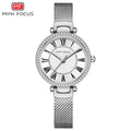 Silver Mesh Strap 25mm Diamond Watch for Women