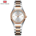 Mini Focus MF0433L.02 Diamond Quartz Elegance – Rose Gold Geometric Radiance