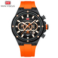 Orange Carbon Fibre Chronograph Watch for Men