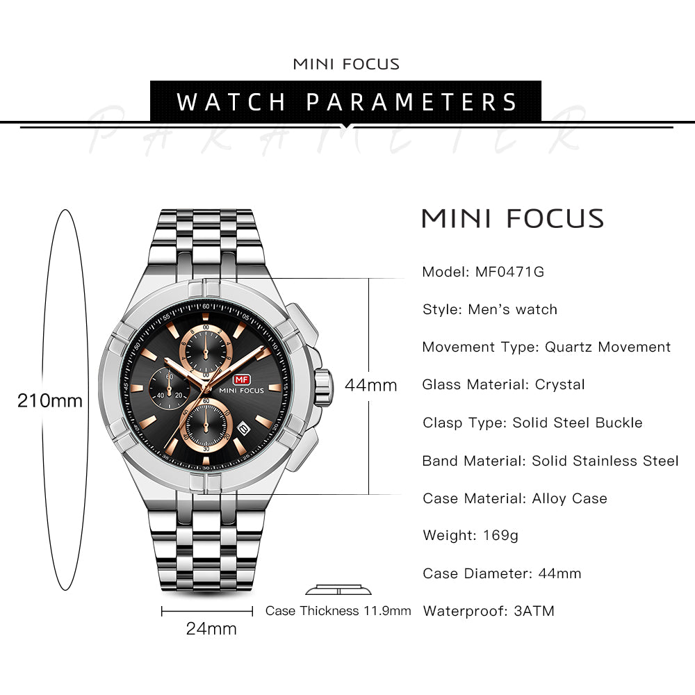 Mini Focus MF0471G.01 Imperial Chronograph – Black Gold Prestige