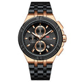 Mini Focus MF0471G.04 Black and Rose Gold Chronograph Watch for Men