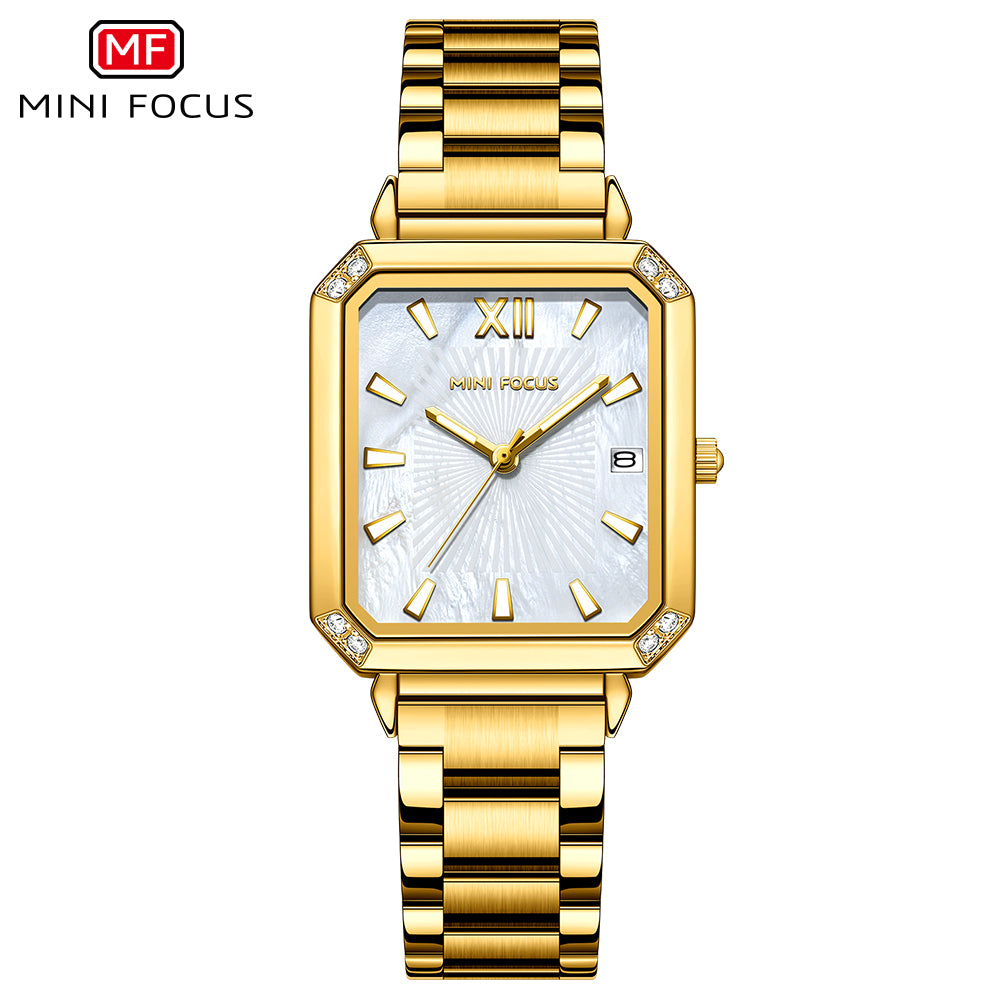 Mini Focus MF0472L.03 Luxe Gold Pearl Dial Fashion Watch for Women