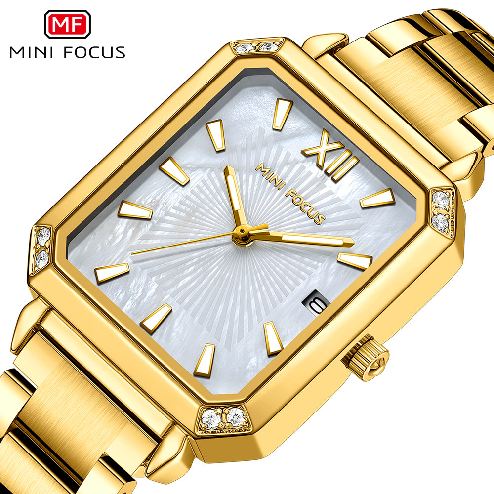 Mini Focus MF0472L.03 Luxe Gold Pearl Dial Fashion Watch for Women