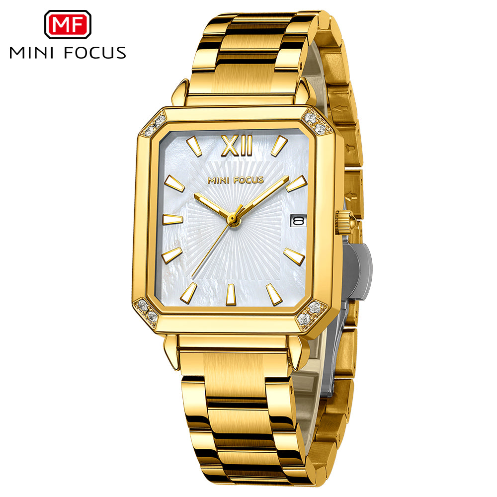 Mini Focus MF0472L.03 Luxe Gold Pearl Dial Fashion Watch for Women