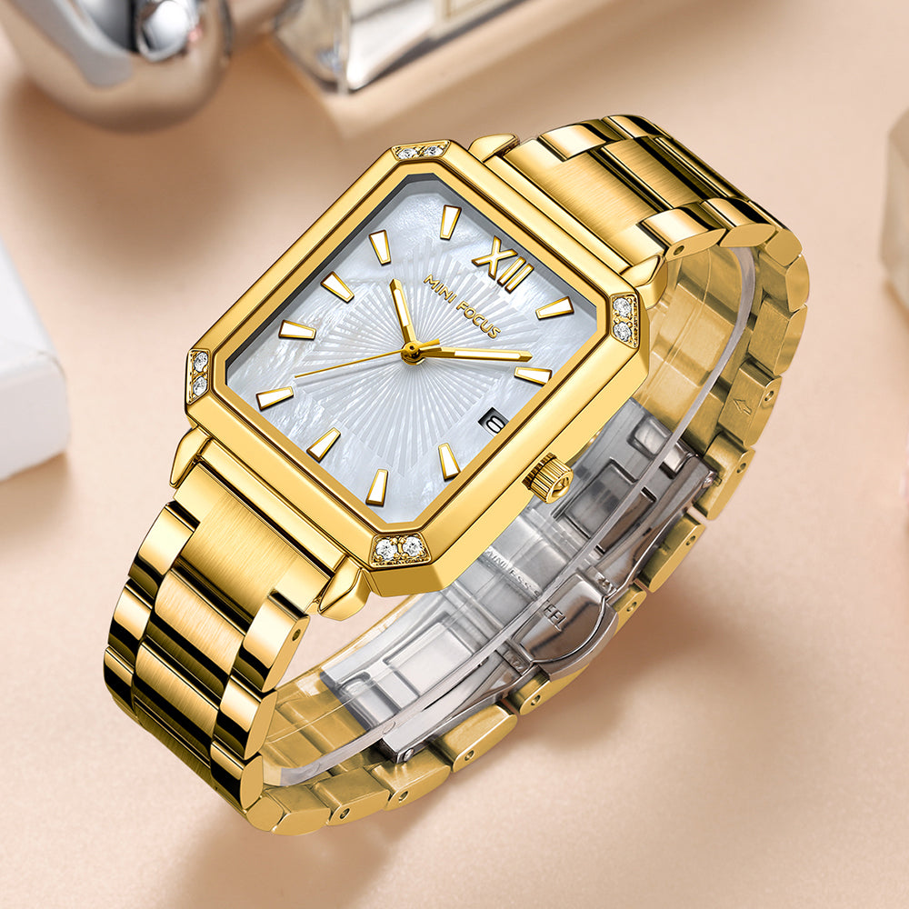 Mini Focus MF0472L.03 Luxe Gold Pearl Dial Fashion Watch for Women