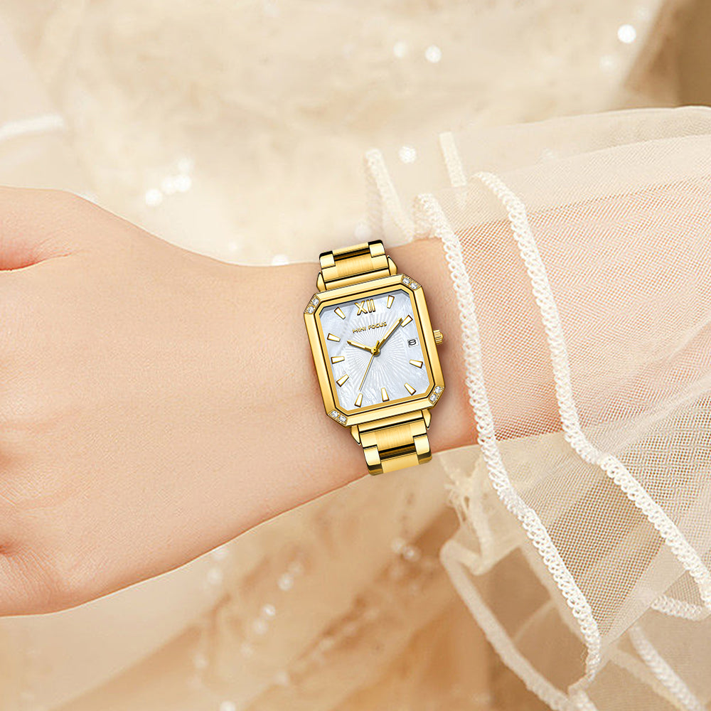 Mini Focus MF0472L.03 Luxe Gold Pearl Dial Fashion Watch for Women
