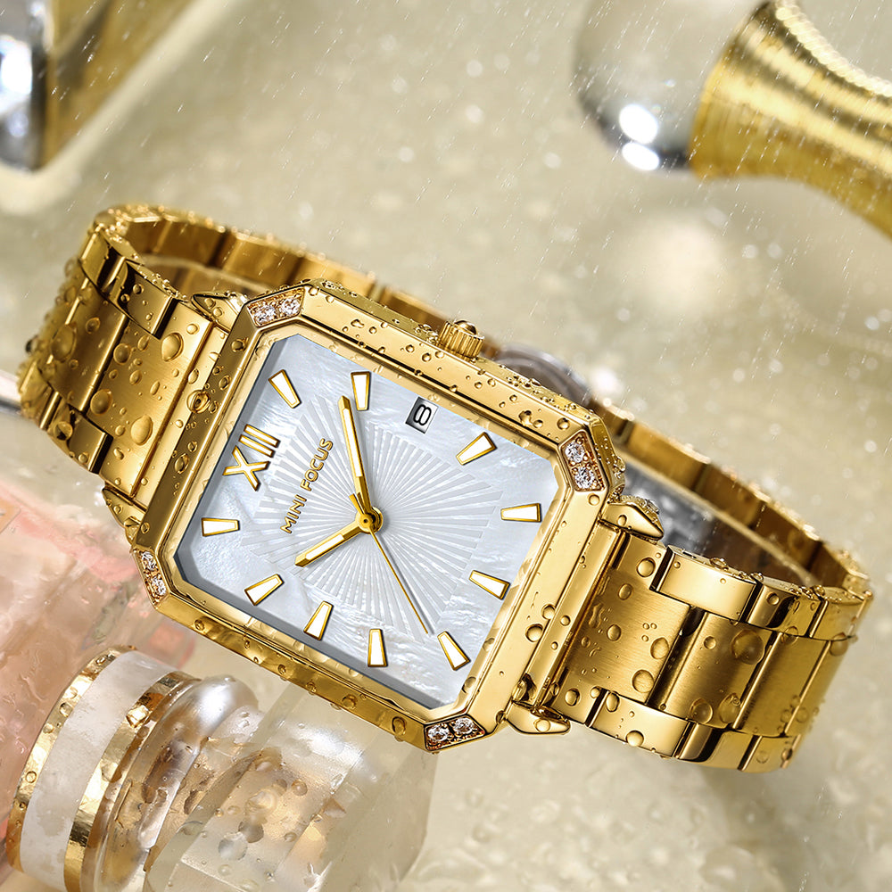 Mini Focus MF0472L.03 Luxe Gold Pearl Dial Fashion Watch for Women