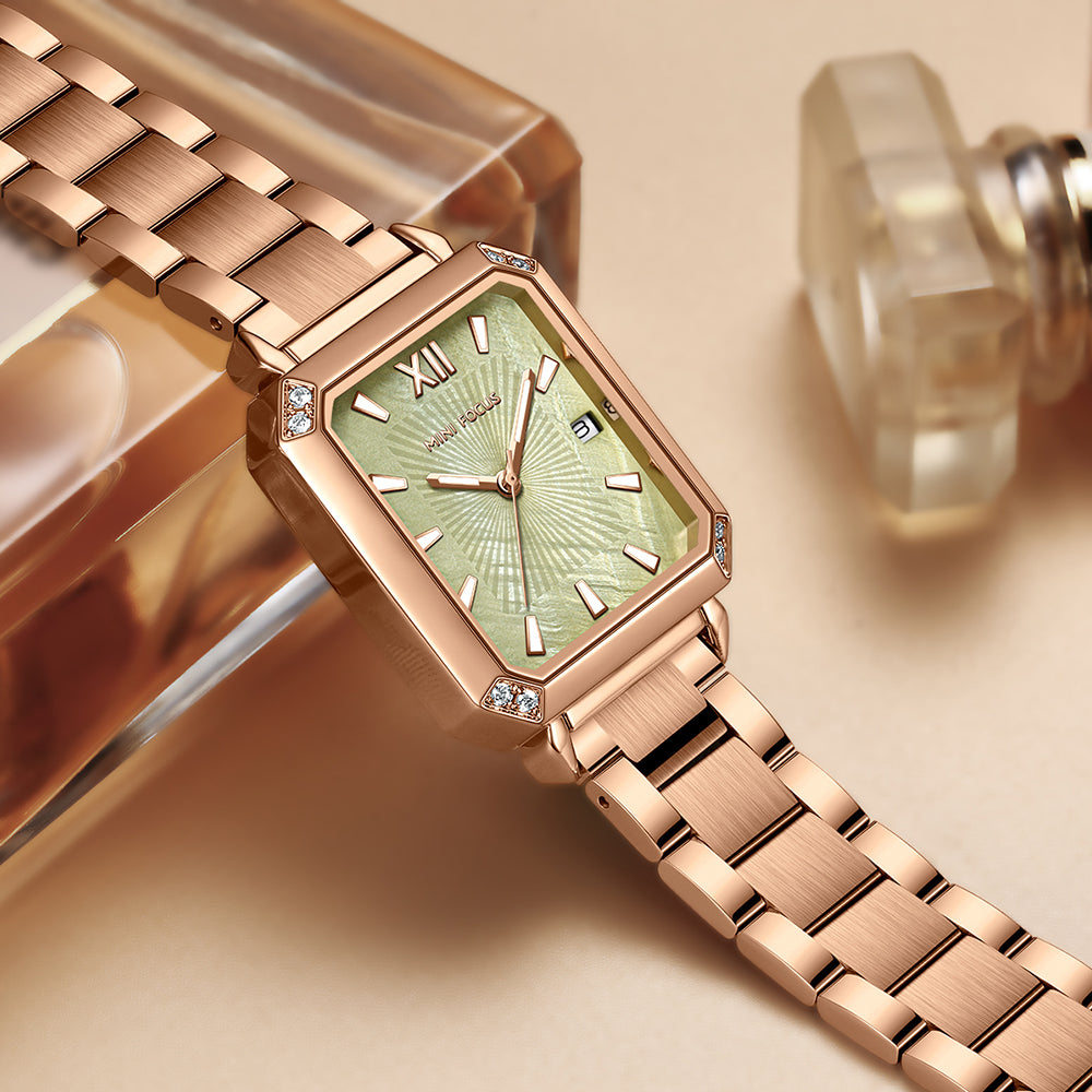 Mini Focus MF0472L.04 Rose Gold Radiance Green Dial Women’s Fashion Watch
