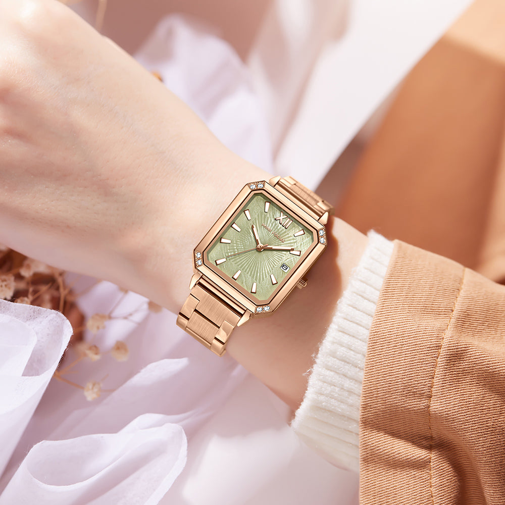 Mini Focus MF0472L.04 Rose Gold Radiance Green Dial Women’s Fashion Watch