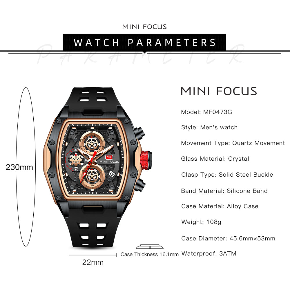 Mini Focus MF0473G.01 Motorsport Chronograph – Rose Gold Phantom Edition