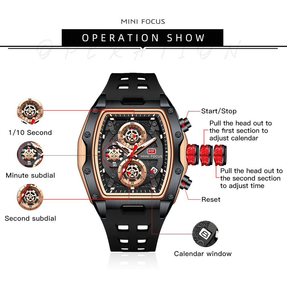 Mini Focus MF0473G.01 Motorsport Chronograph – Rose Gold Phantom Edition