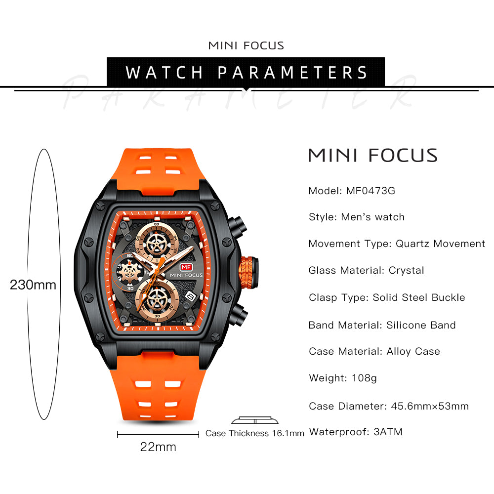 Mini Focus MF0473G.03 Sport Chronograph – Nitro Orange Edition