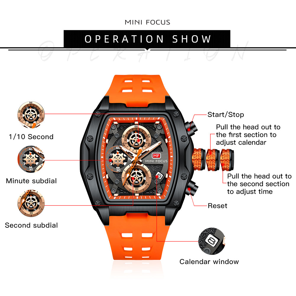Mini Focus MF0473G.03 Sport Chronograph – Nitro Orange Edition