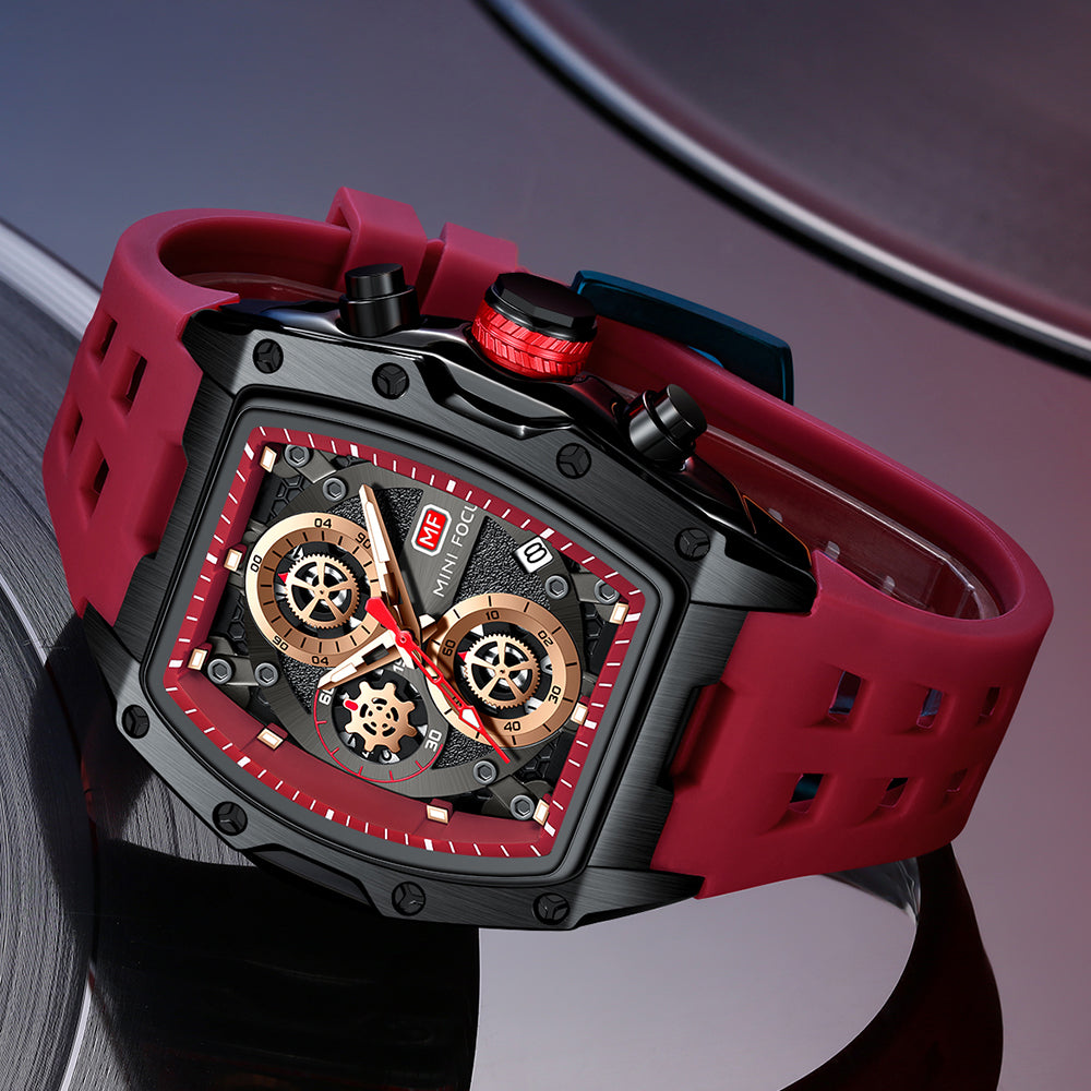 Mini Focus MF0473G.04 TurboSport Chronograph – Crimson Velocity Edition