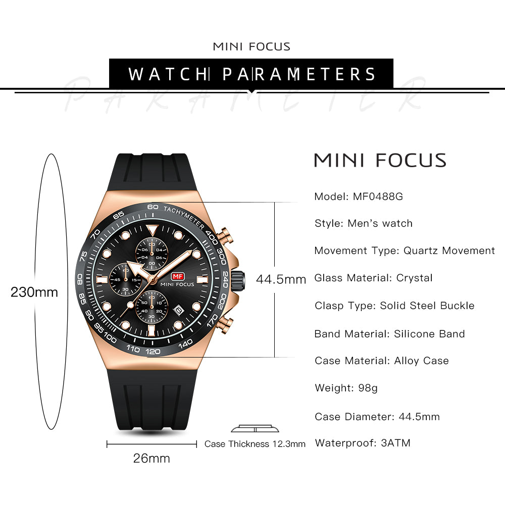 Mini Focus MF0488G.05 Sport Chronograph – Midnight Rose Edition