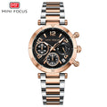 Mini Focus MF0489L.04 Gold Watch with Green Chronograph Dial for Ladies
